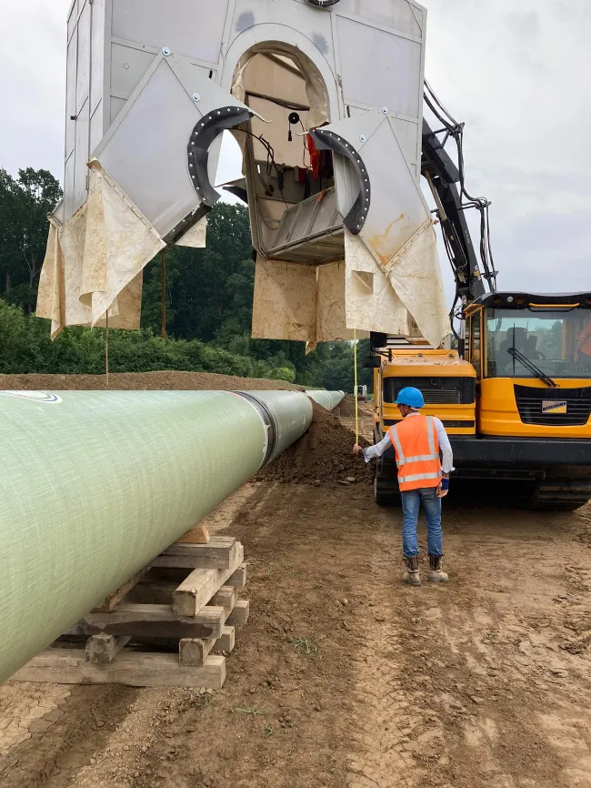 Helfer im Pipelinebau